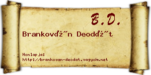 Brankován Deodát névjegykártya